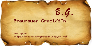 Braunauer Gracián névjegykártya